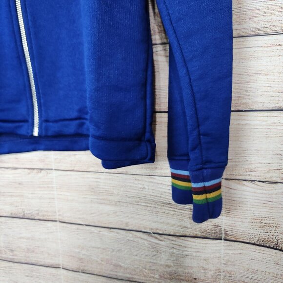 Fred Perry Bradley Wiggins Track Jacket Men's Size M Blue Red Stripe Full Zip - Picture 4 of 16